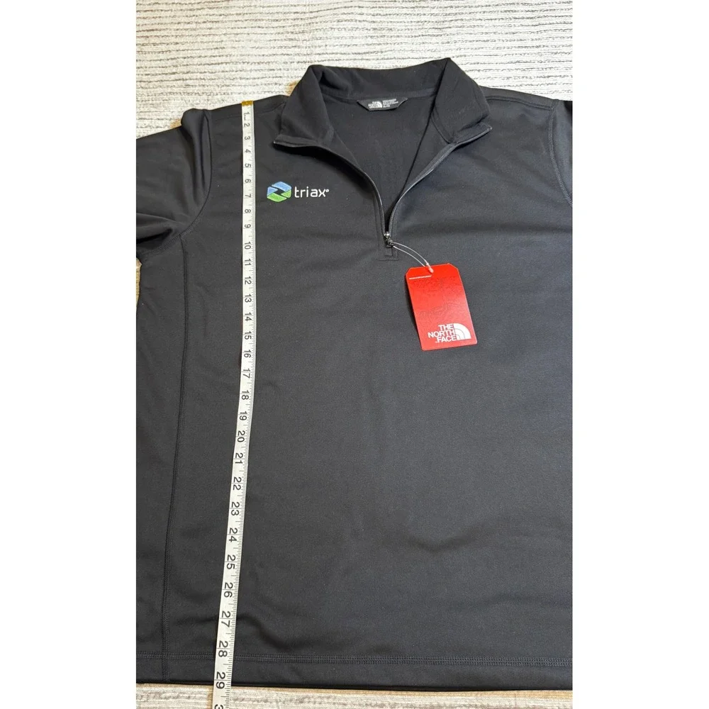 The North Face Mens Tech 1/4 Zip Pullover Black Triax Logo XL NWT